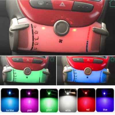 2Pcs LED Colour Heater Control Light Bulbs Upgrade For Citroën C1 Peugeot 107 - Image 1 of 4