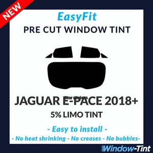EasyFit Static Pre Cut Window Tint For Jaguar E-Pace 2018+ - 5% Limo Rear - Picture 1 of 3