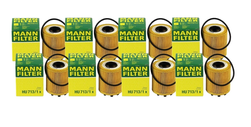 Conjunto de 8 filtros de óleo de motor Mann para Alfa Romeo Mito Dodge Dart Fiat 500 Jeep - Imagem 1 de 1