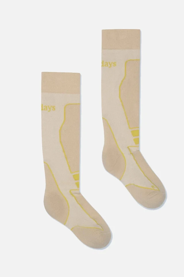 Halfdays Light Cushion Ski Sock in Oat Milk Medium - Image 1 of 1