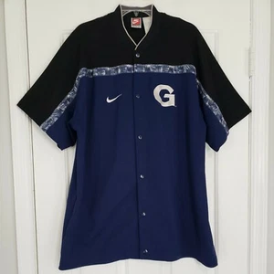 Vintage Georgetown Hoyas Nike Team Sports Snap Button Warm Up Jersey Men's XL - Picture 1 of 11