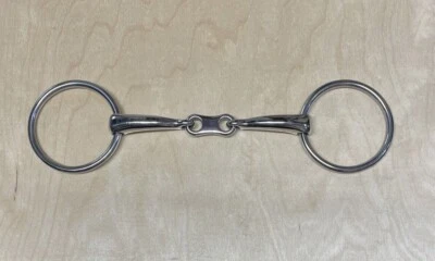 JP Curve Korsteel Французское Звено Отдельное Кольцо Снаффл Бит - 5 1/2" - Нержавеющая сталь - Изображение 1 из 2