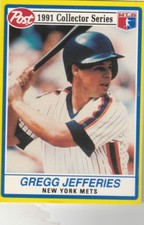 FREE SHIPPING-MINT-1991 (METS) Post #9 Gregg Jefferies