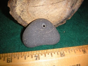 A NICE AUTHENTIC DRILLED PEBBLE PENDANT - HANNIBAL MISSOURI - MISSISSIPPI RIVER - Picture 1 of 14