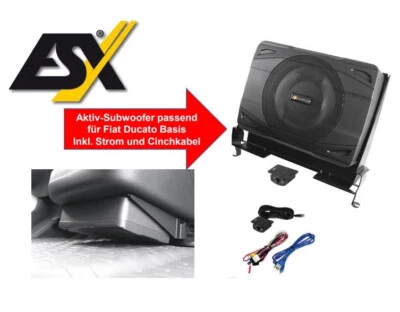 ESX QUANTUM QXF201A aktiv Subwoofer kompatibel mit Fiat Ducato, Boxer, Jumper us - Bild 1 von 4