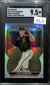 Bowman #BCP-93 2023 Kyle Harrison Lunar Glow - SGC 9,5 *TedsCardShack* - Imagen 1 de 2