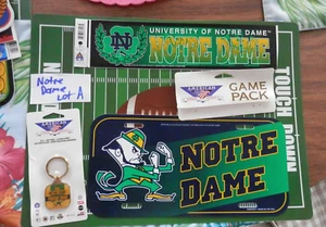 Notre Dame plastic license plate, key chain sticker new vtg, 1996 fighting Irish - Picture 1 of 16