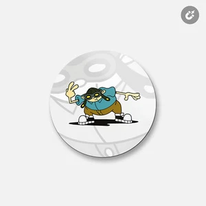 Kids Next Door Cartoon Hoagie | 4'' X 4'' Round Decorative Magnet - Picture 1 of 2