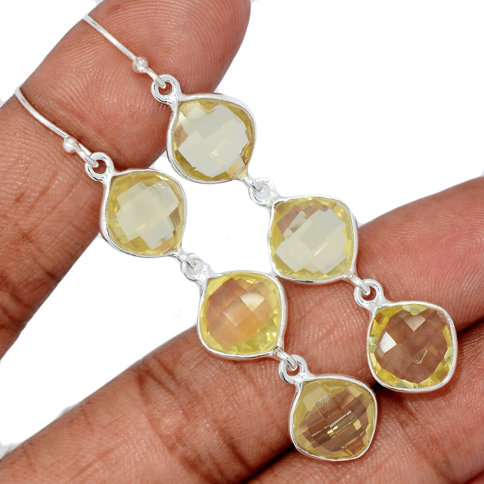 Natural Lemon Topaz 925 Sterling Silver Earrings AB1S CE40800 - Image 1 of 1