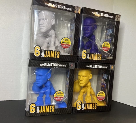 LeBron James (LOT 4) Purple,Blue,White,Yellow Variation 6" NBA smALL-STARS-minis Cover
