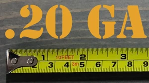 20 GA Aufkleber Decal Gauge 3,5" 0,20 Munitionsdose Box Label Munitionskiste gelb - Bild 1 von 1