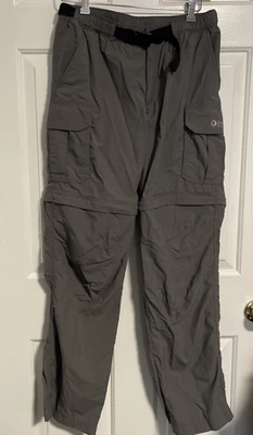 Gander Mountain Guide Series Convertible Pants Gray M/34 Pockets Belt - Image 1 of 4