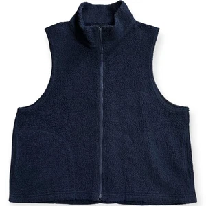 Engineered Garments High Mock Knit Vest Navy Polyester Basic Jacket Size M - Picture 1 of 24