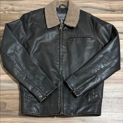 Vintage Aeropostale Leather Jacket Men’s M Brown Bomber Aviation 90s Sherpa 6001 - Image 1 of 4