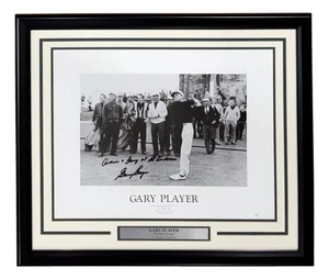 Gary Player Signed Framed 16x20 PGA Golf Photo Arnie & Gary Insc JSA Hologram - Picture 1 of 2
