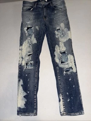 Pantalones de mezclilla ajustados Faith Connexion talla 26 azul mezcla de algodón Foto 1 de 4