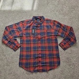 Camisa informal de franela a cuadros Ezekiel con botones para hombre XL manga larga azul oscuro nueva con etiquetas - Imagen 1 de 22