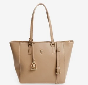 US Polo AssnBeige Grained Shopping BagRRP £120 - Picture 1 of 3