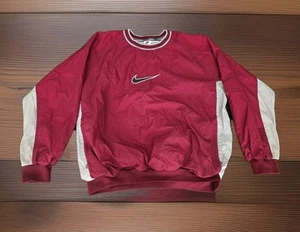 Giacca a vento Nike vintage uomo XL marrone granato anni 90 pullover tasche usato in ottime condizioni - Foto 1 di 15