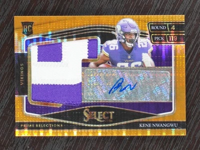 2021 Select Prime Select Neon Orange Pulsar Prizm Auto #22 Kene Nwangwu RC /25 - Image 1 of 2