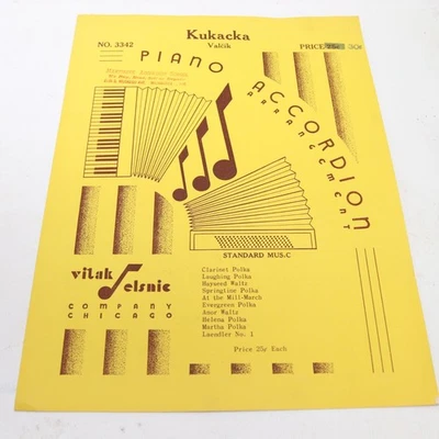 Kukaka Valcik Valsa Piano Acordeão Música J Jankovec 1931 Vitak-Elsnic - Imagem 1 de 4