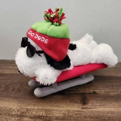Hallmark Peanuts Snoopy “One Cool Dude" On Sled 12" Plush Stuffed Animal - Image 1 of 4
