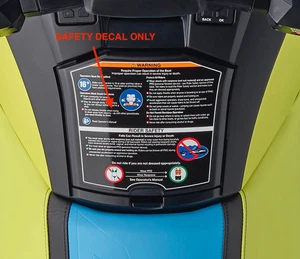 YAMAHA F4P-U41B1-00-00 Glove Box Hatch SAFETY LABEL, WARNING UNIFORM 1 2021+ GP - Picture 1 of 1