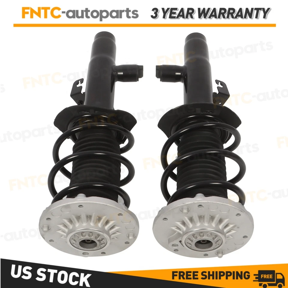 Pair For BMW F30 F31 F32 F36 340i 435i xDrive Front Shock Struts Assys w/EDC NEW - Image 1 of 4