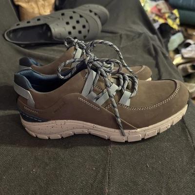 Clarks Mujer Wave Range AP Marrón Cuero Zapatillas Activas Zapatos Talla 8 Foto 1 de 4