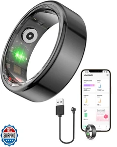 Vital Health Smart Ring for Women Black Vital Health Ring Smart Rings for Men - Picture 1 of 5