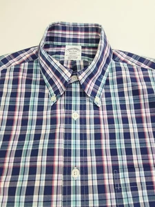 Camicia Brooks Brothers Regent taglia small multi check bottoni cotone non ferro - Foto 1 di 11
