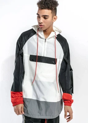 Blank State Men's Glow in the Dark Anorak in White - Image 1 of 4
