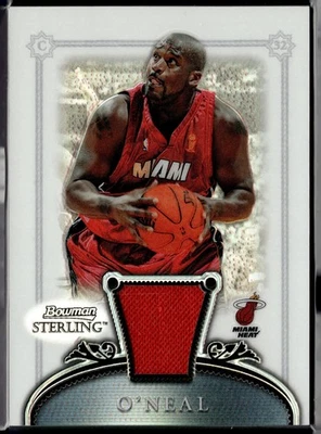 SHAQUILLE O'NEAL #/199 2006-07 BOWMAN STERLING REFRACTOR JERSEY PATCH HEAT - Image 1 of 3