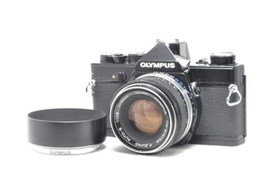 [Near Mint] Olympus OM-1 35mm SLR Film Camera Black w/50mm f/1.8 Lens Hood #7181 - Picture 1 of 16