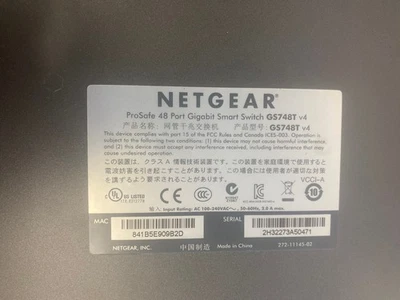 Netgear ProSafe GS748T V4 / 48-Port Gigabit Ethernet Smart Switch - Image 1 of 3