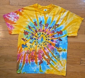 Dead & Co 2019 Summer Tour Tie Dye T-Shirt Sz M Spiral Bears Greatful Dead Vibes - Picture 1 of 8