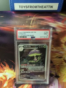 Pokémon Surging Sparks 2024 SHIINOTIC PSA calificado como nuevo 9 #194 raro difícil de encontrar - Imagen 1 de 5
