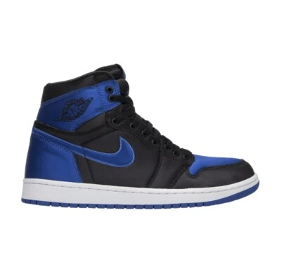 Nuevo Nike Air Jordan 1 I 921193-007 Satinado Real Talla 9.5 Azul Negro Criado Foto 1 de 4