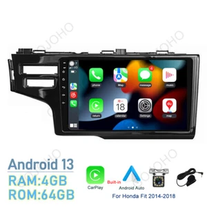 4+64GB Android 13 For 2014-20 Honda Fit Radio CarPlay Car Stereo Navi GPS+Camera - Picture 1 of 20