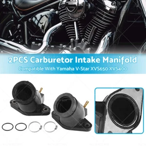 Suitable For Yamaha V-Star XVS650/400 1998-2016 Carburetor Intake Manifold Boots - Picture 1 of 10