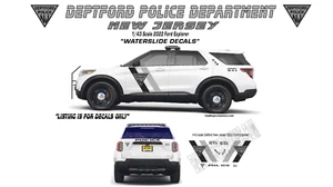 1/43 Scale Deptford PD NJ Police 2022 Motormax FD Explorer Waterslide - Picture 1 of 1