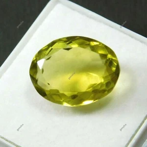 Piedras preciosas sueltas naturales de 8 quilates topacio amarillo forma ovalada certificadas brasileñas 15 mm - Imagen 1 de 11