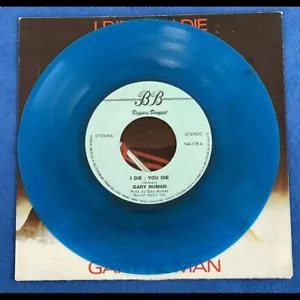 I DIE YOU DIE by Gary Numan (M/NM 7”Rare Dutch Blue Marble Vinyl 1980 UK P&P) - Picture 1 of 8