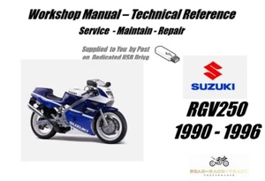 Suzuki RGV250 RGV 250 Manual de taller de reparación de servicio USB 1990-1996 - Imagen 1 de 9