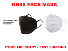 KN95 MASK Certified Disposable 3D PROTECTIVE FACE MASK 5 LAYERS BLACK or WHITE