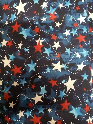 Nuevo BTY×45" 100% Algodón, Streaming Stars, Rojo Blanco Azul Estrellas Patrióticas  Foto 1 de 3