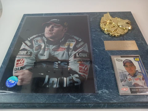 Jimmie Johnson Racing Reflections Plaque W/8X10 & Card. 2002 Cover