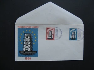 NETHERLANDS, E27 cover FDC 1956, Europe, no address, blanc, open, canc. purple - Picture 1 of 1
