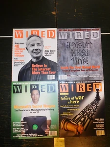 4 Vintage 2001 Wired Magazine Lot ~ (c) - Picture 1 of 6