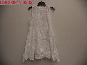 Knit Works Plus Girl Ivory Floral Skater Dress w/Necklace 20.5 Plus 690691074758 - Picture 1 of 9